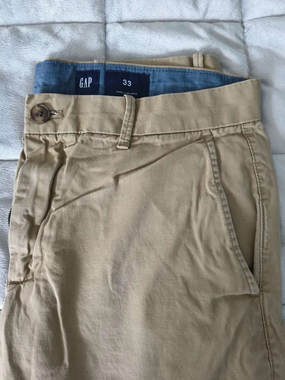 GAP Men’s Tan Chino Pants - Classic Fit